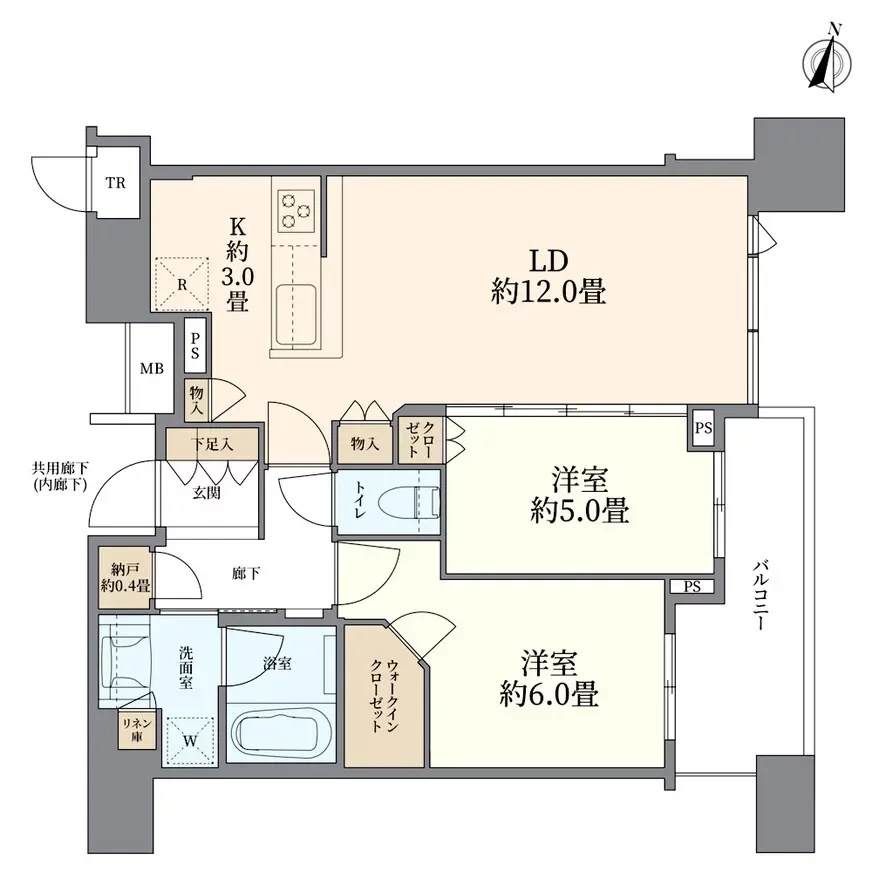 シティータワー梅田東 間取り図例
