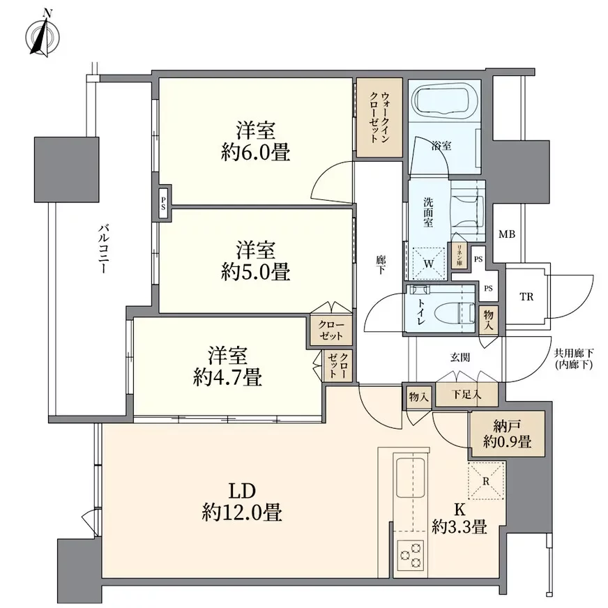 シティータワー梅田東 間取り図例