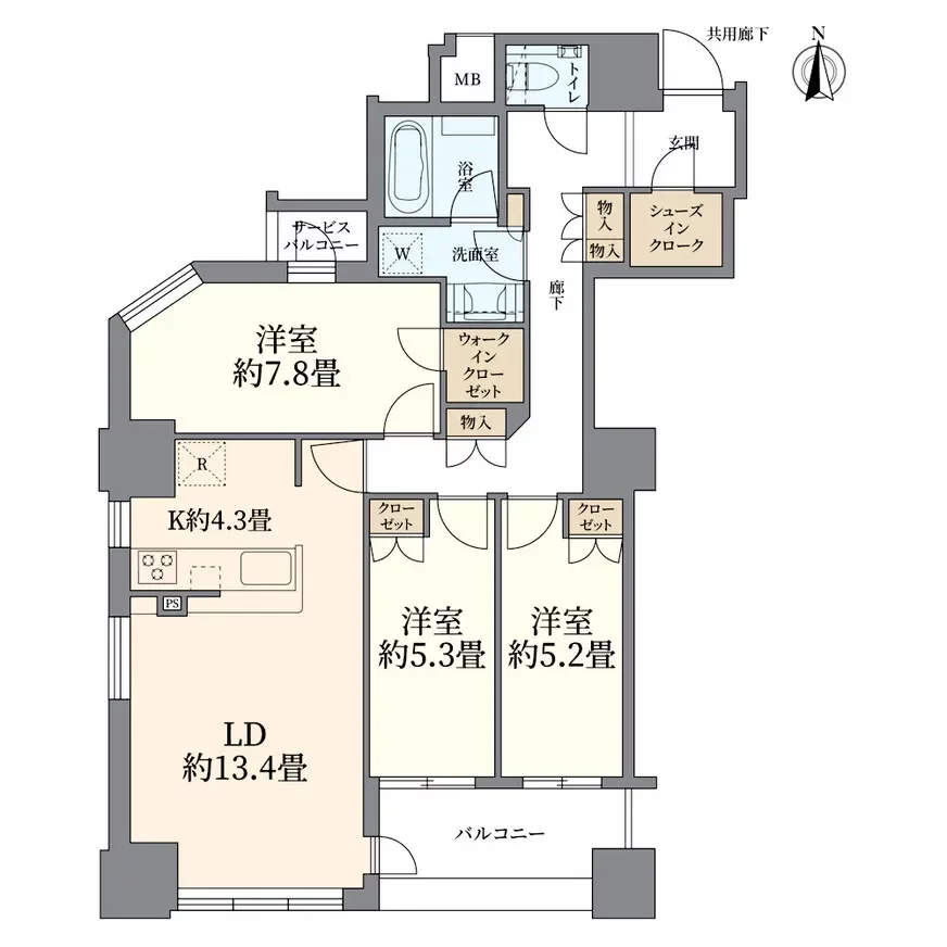 クレヴィアタワー大阪本町 間取り図例