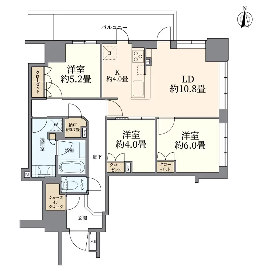 クレヴィアタワー大阪本町 間取り図例