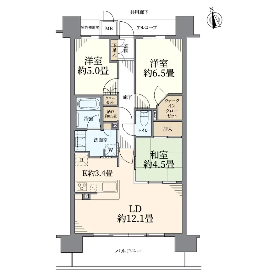 ジオ天六 ツインタワーズ 間取り図例