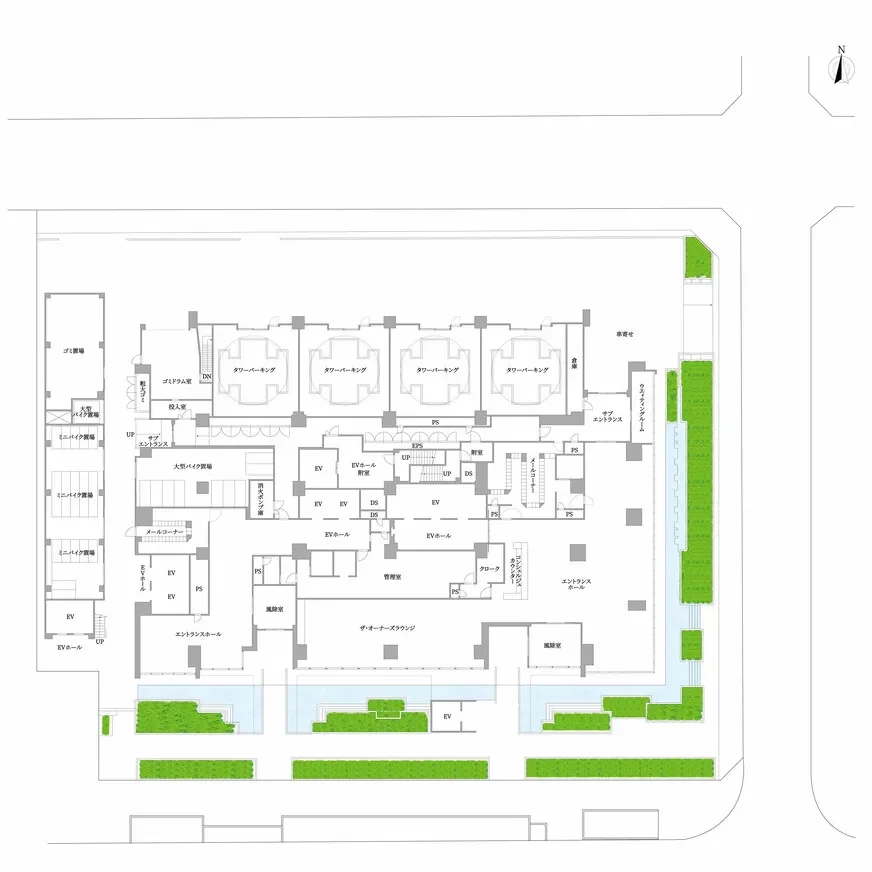 MJR堺筋本町タワー 敷地配置図