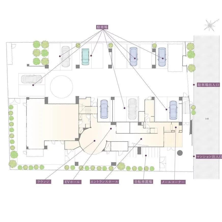 ロワヴェール表参道 敷地配置図