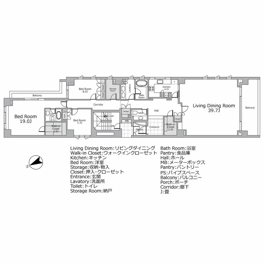 白金テラス三光坂 間取り図例