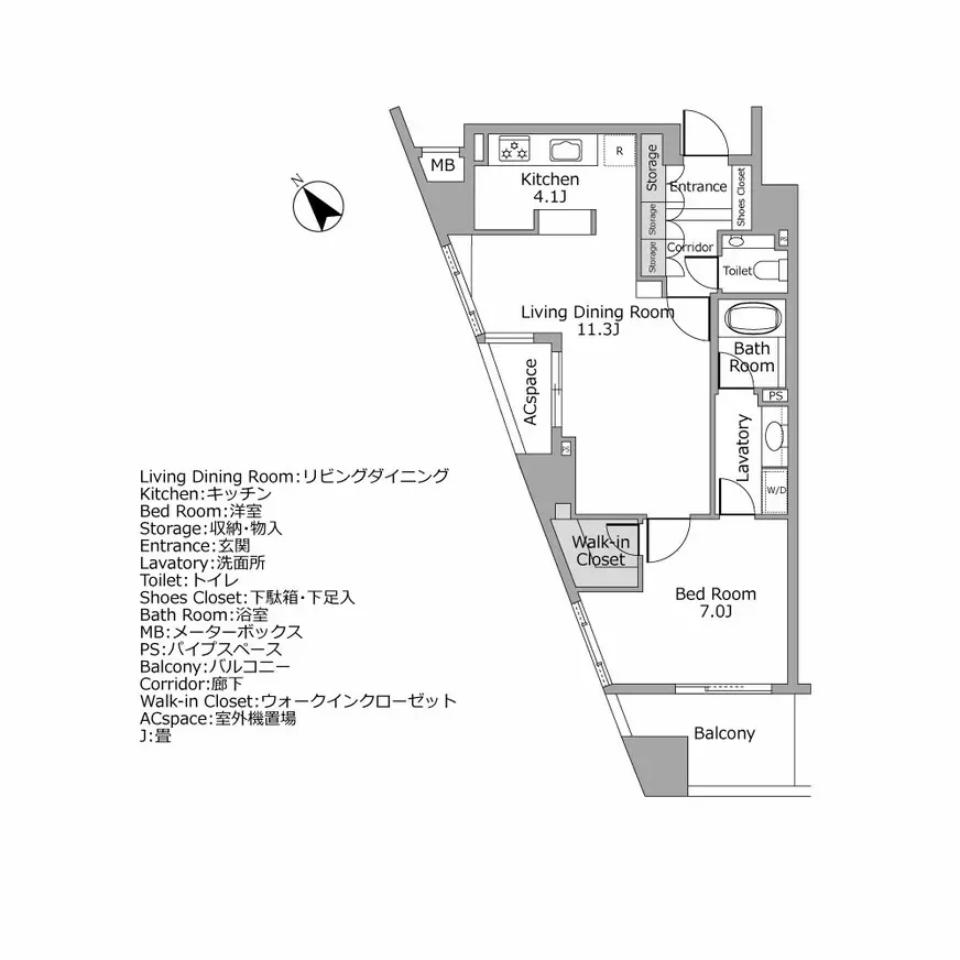 高輪シティハウス 間取り図例