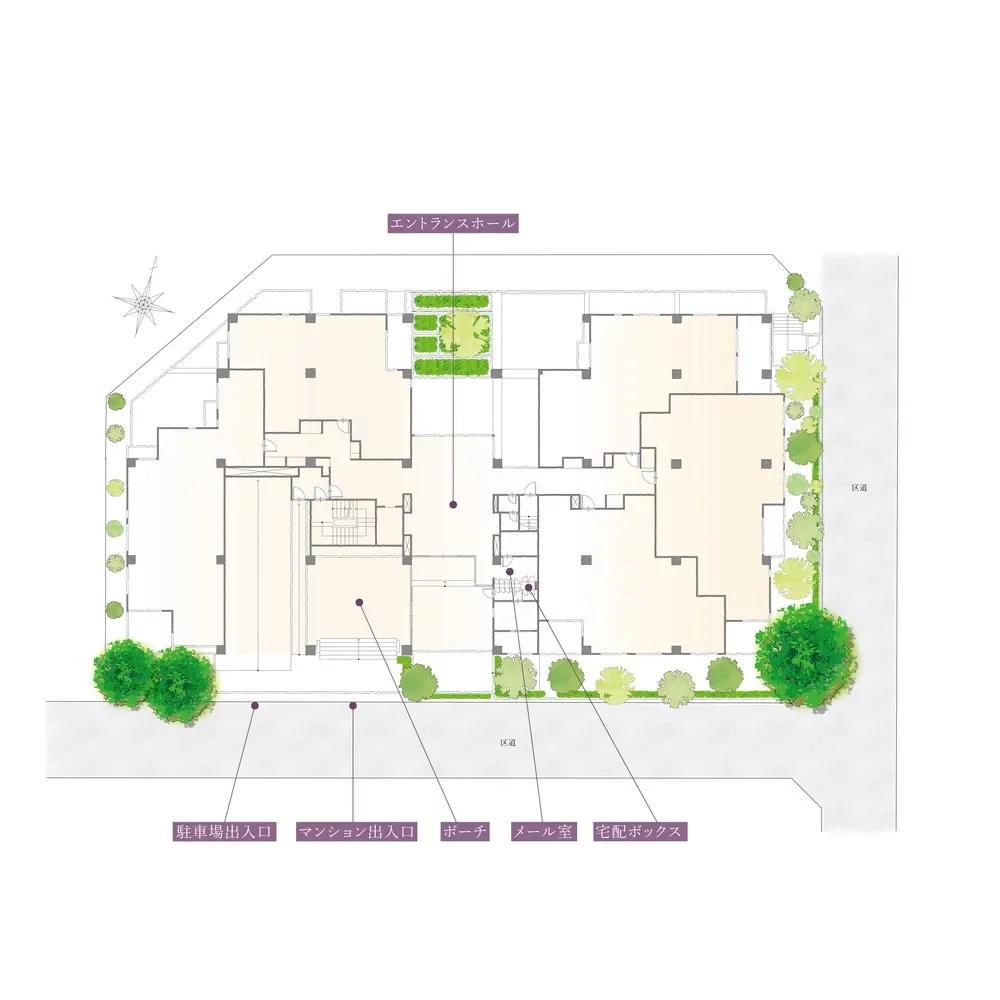 パークハウス神宮外苑 敷地配置図