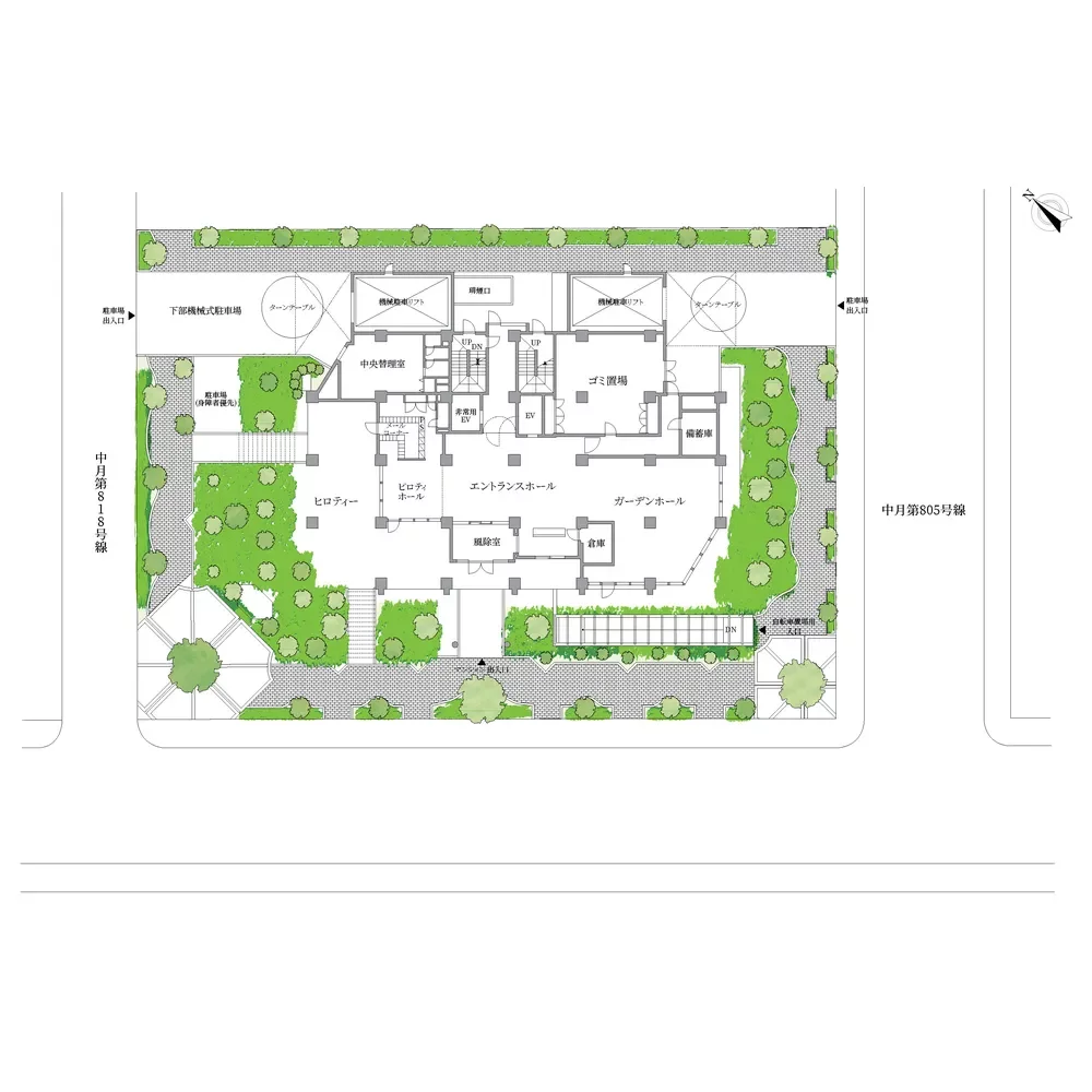 ソフィアタワー勝どき 敷地配置図