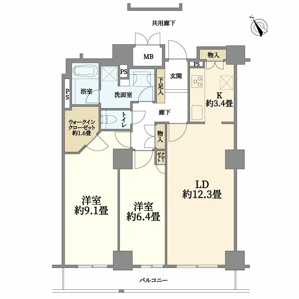 ソフィアタワー勝どき 間取り図例