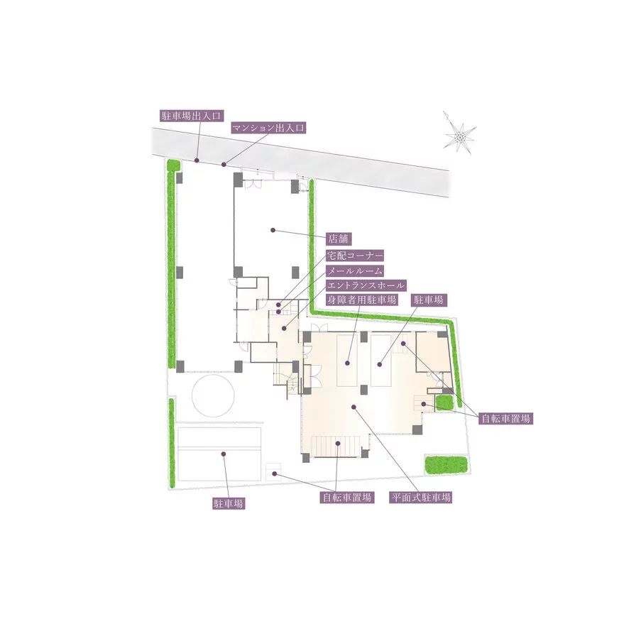 ファミールグラン神宮外苑前 敷地配置図
