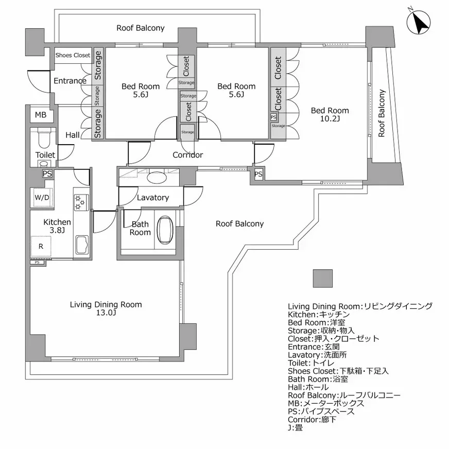 ファミールグラン神宮外苑前 間取り図例