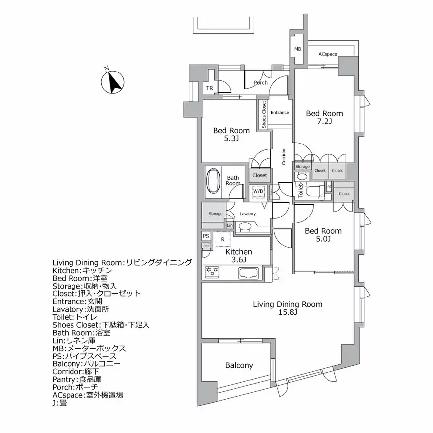 グランヴェール代官山 間取り図例