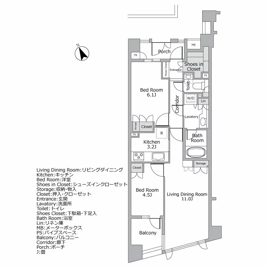 グランヴェール代官山 間取り図例