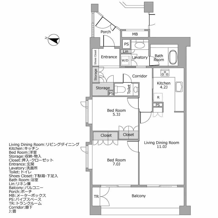 フォルム六番町 間取り図例
