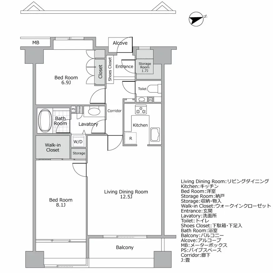 アクシアフォレスタ麻布 間取り図一例
