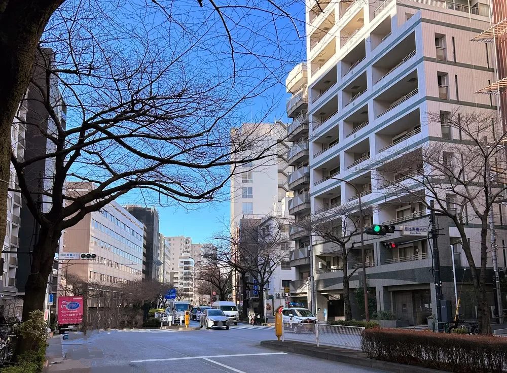 明治通り 広尾シティタワー前