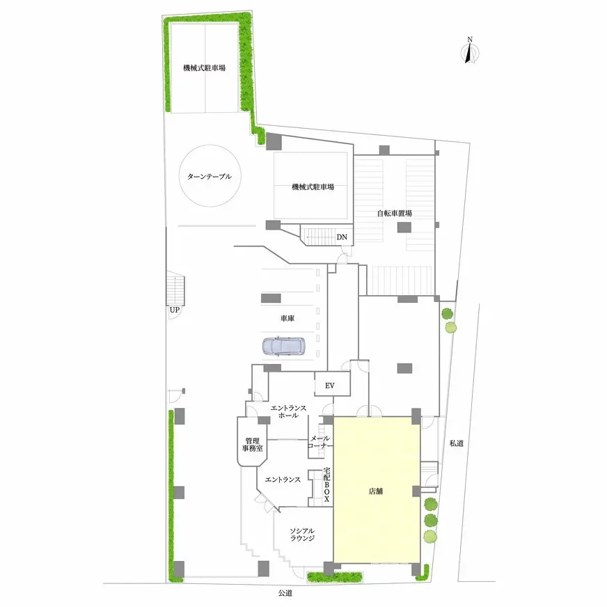広尾シティタワー 敷地配置図