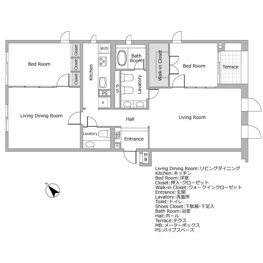 ペアシティ表参道 間取り図例