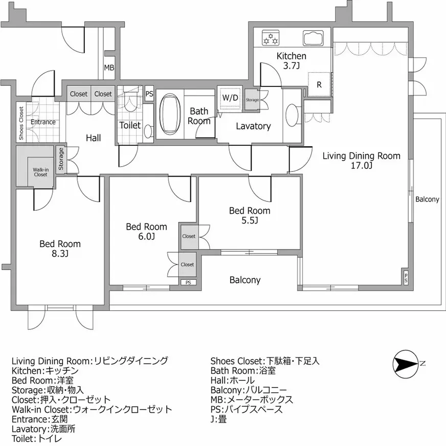 イトーピア長者丸イデア 間取り図例