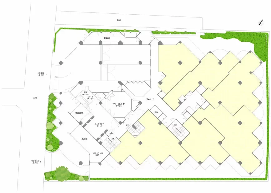 レジェンドヒルズ市ヶ谷若宮町 敷地配置図