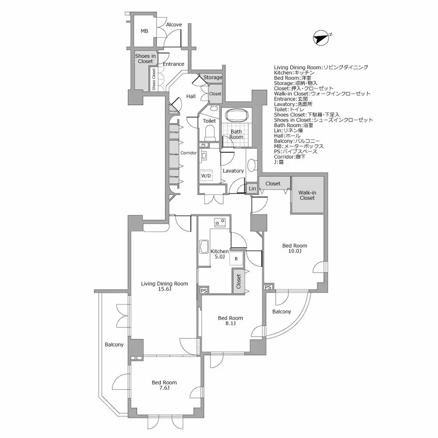 レジェンドヒルズ市ヶ谷若宮町 間取り図例