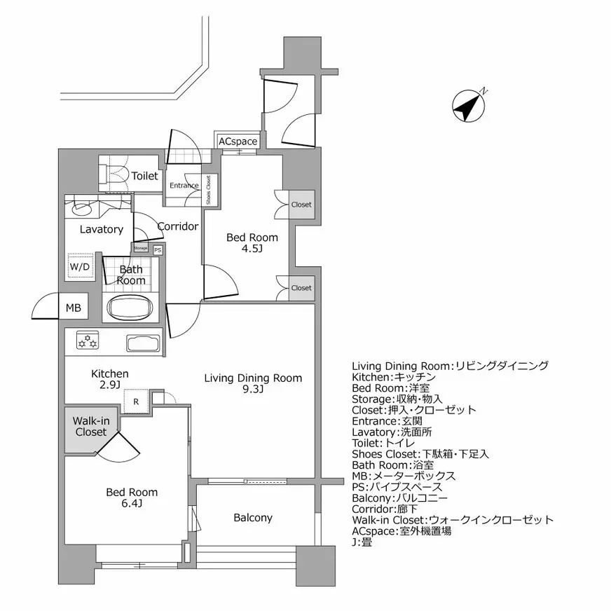 三田ガーデンハウス 間取り図例