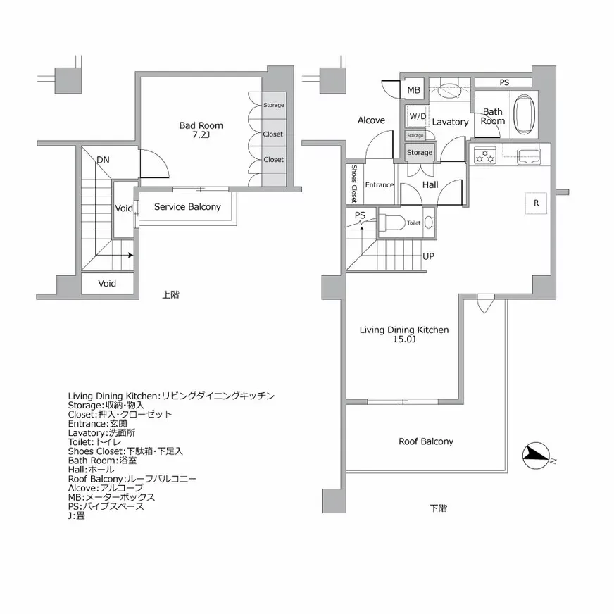 サンクタス広尾常磐松イーストコート 間取り図例