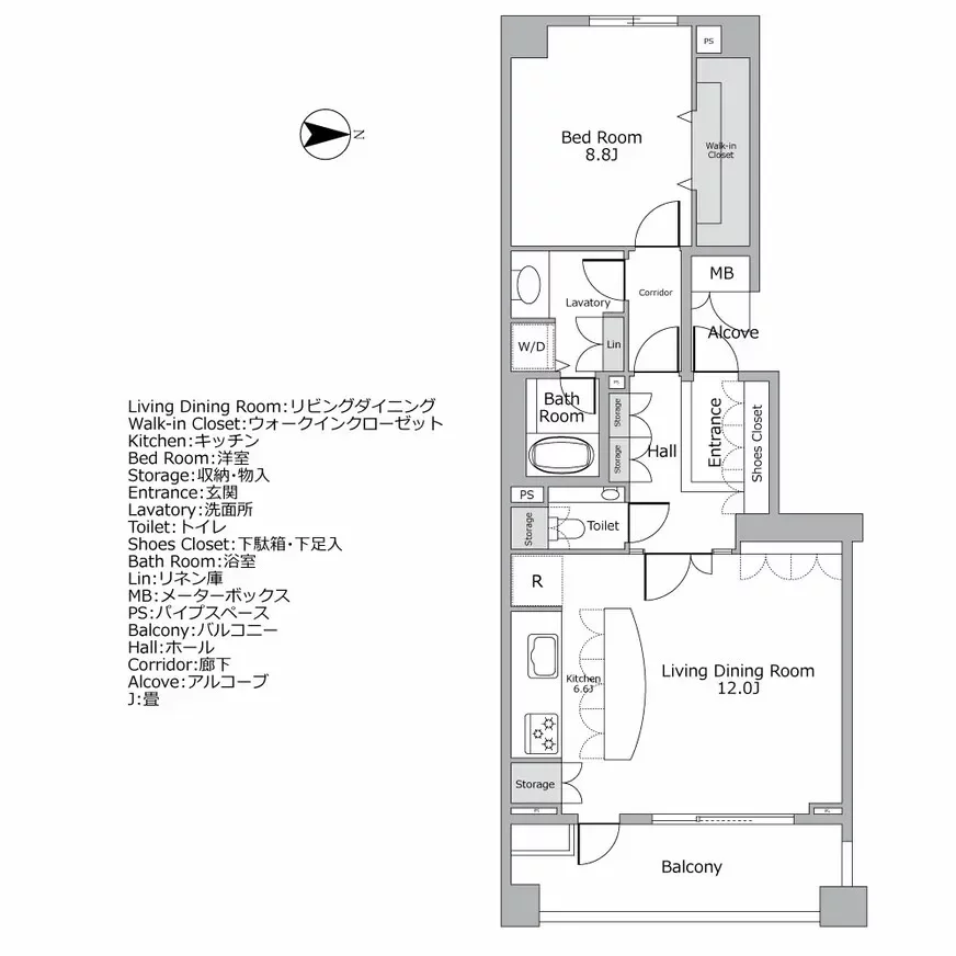 パークハウス麻布霞町 間取り図例