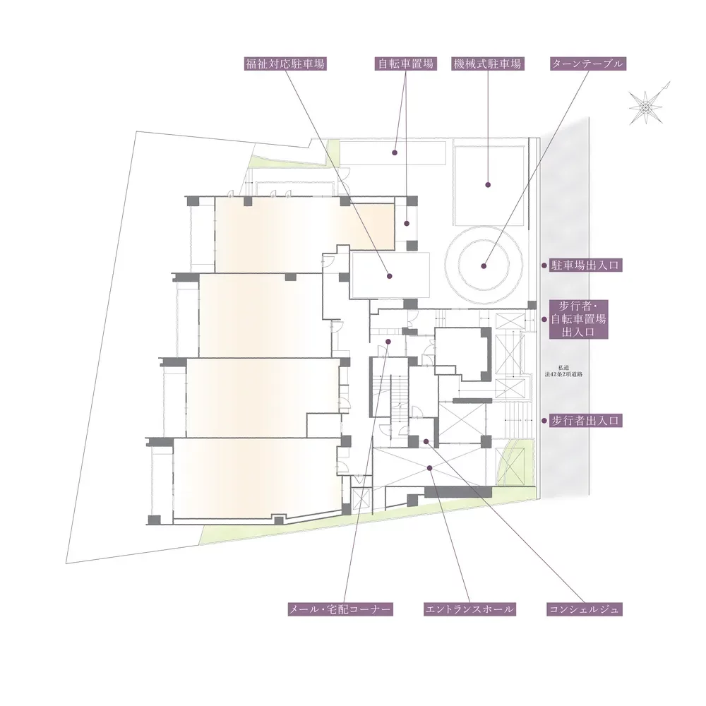 ジオ南青山 敷地配置図
