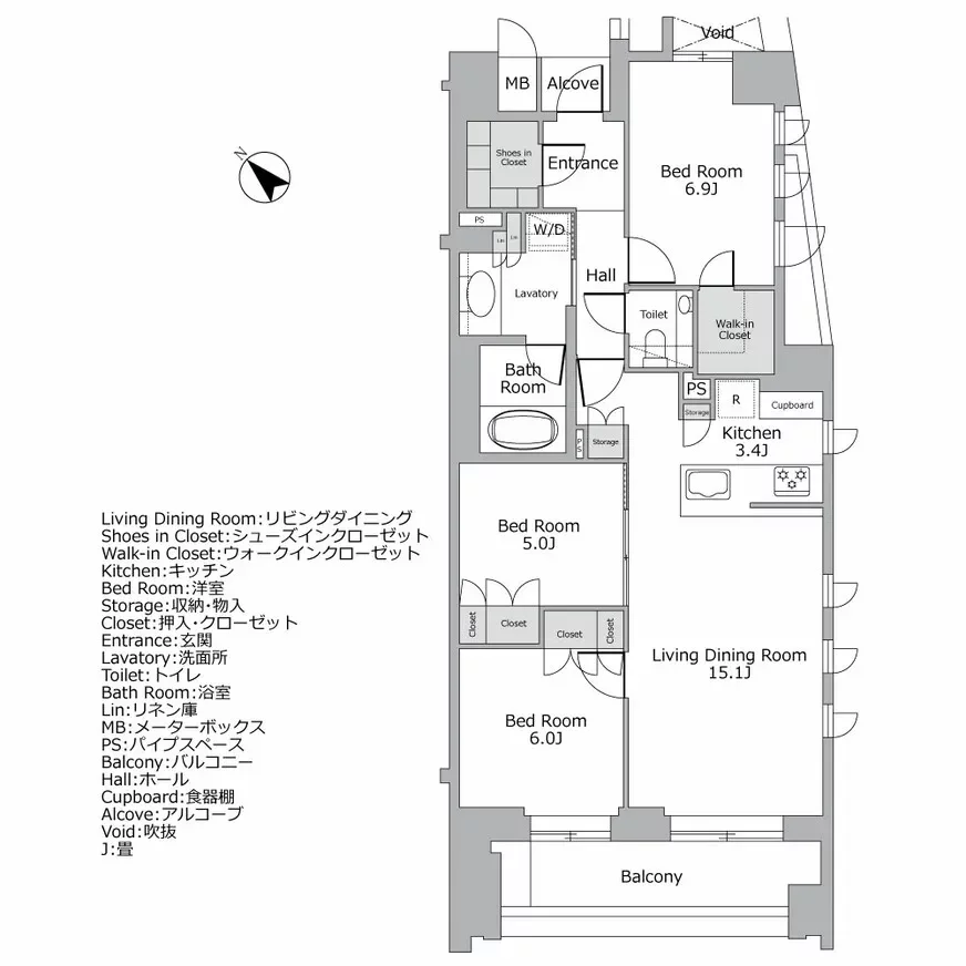 ジオ南青山 間取り図例