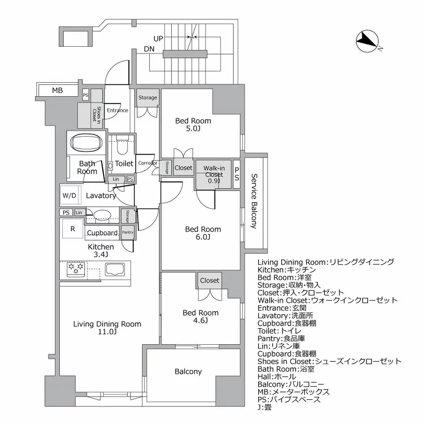 ザ・マジェスティコート目黒 間取り図例