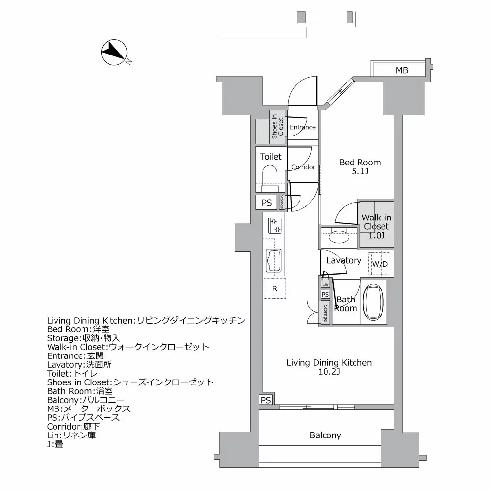 ザ・マジェスティコート目黒 間取り図例