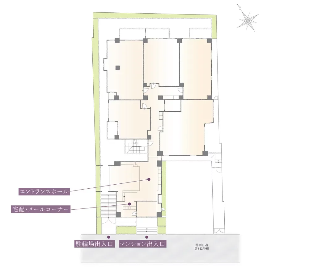 オープンレジデンシア表参道神宮前ザ・ハウス 敷地配置図