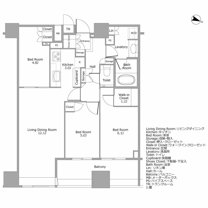パークホームズ千代田淡路町 間取り図例