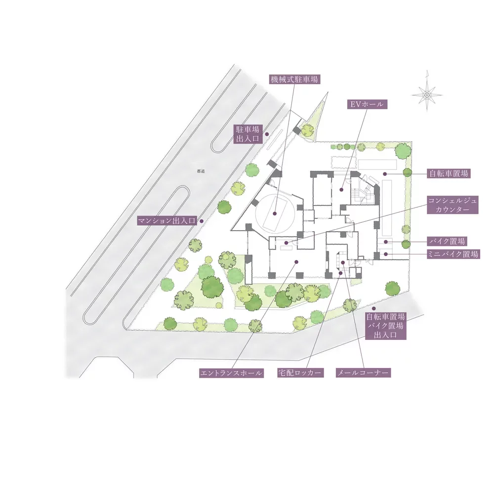 パークコート乃木坂 ザ タワー 敷地配置図