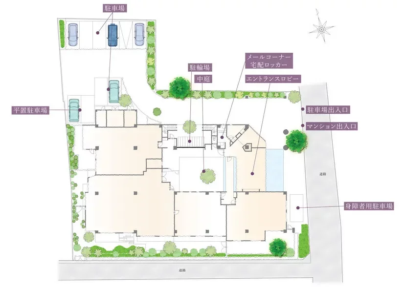 パークハウス四谷見附迎賓館前 敷地配置図