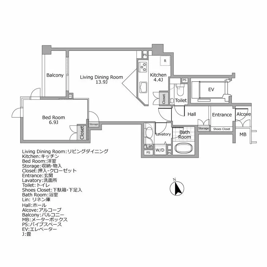 パークハウス四谷見附迎賓館前 間取り図例