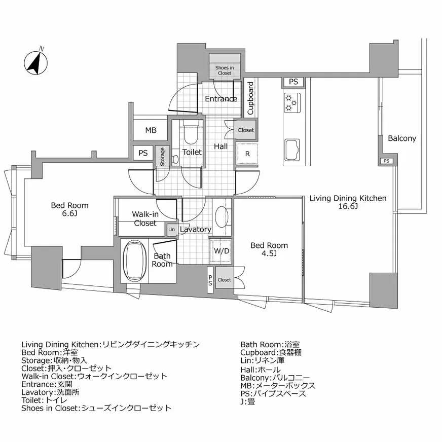 プラネスーペリア四番町 間取り図例