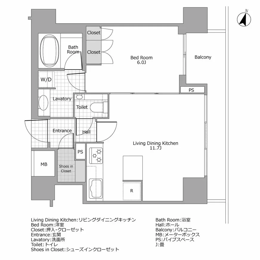 プラネスーペリア四番町 間取り図例