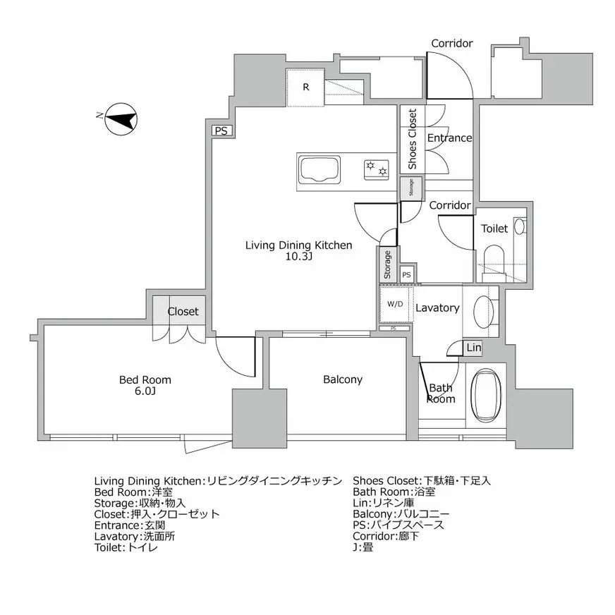 ザ・千代田麹町タワー 間取り図例