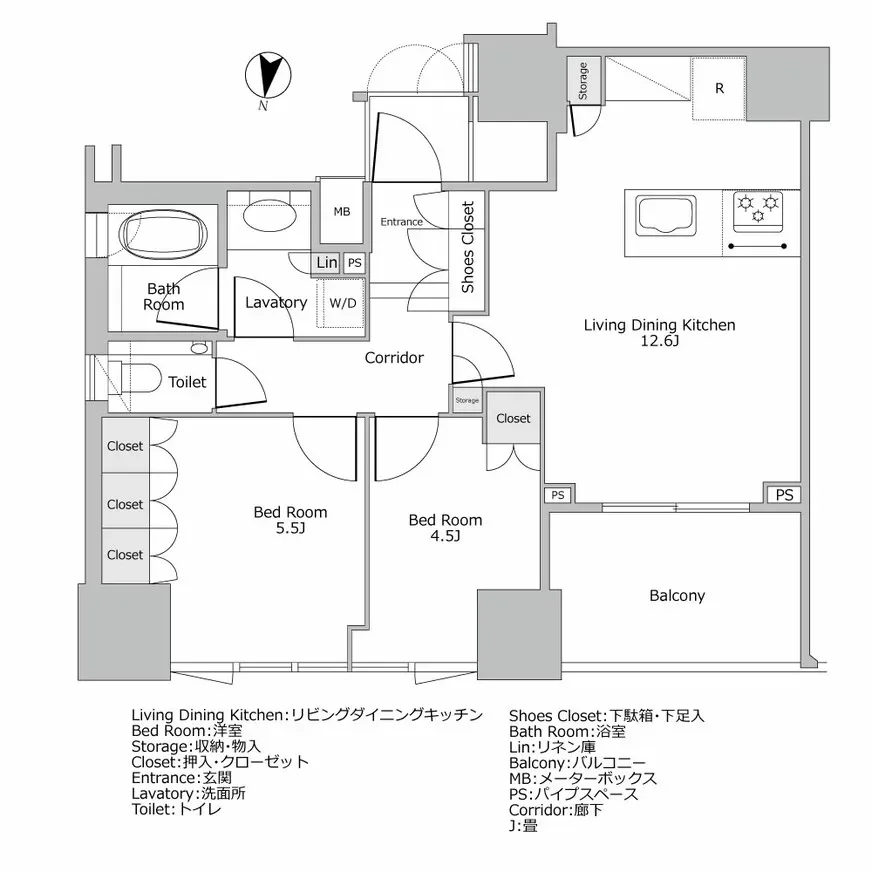 ザ・千代田麹町タワー 間取り図例