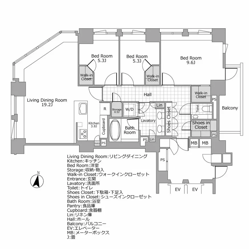 ブランズ永田町 間取り図例