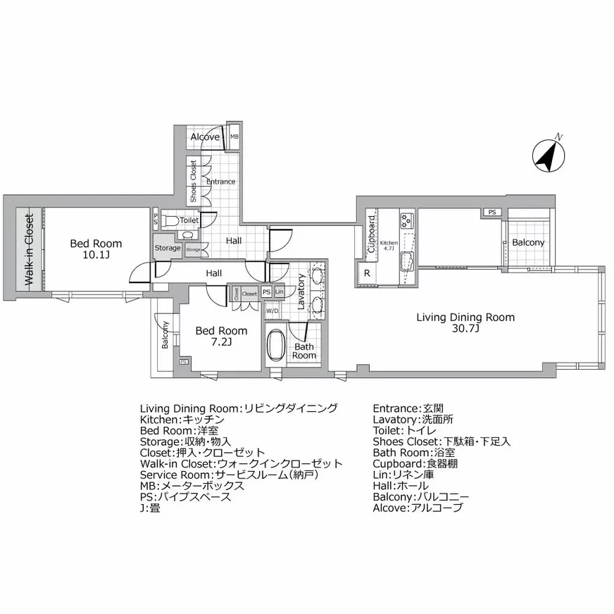 ジ・インプレスト高輪 間取り図例