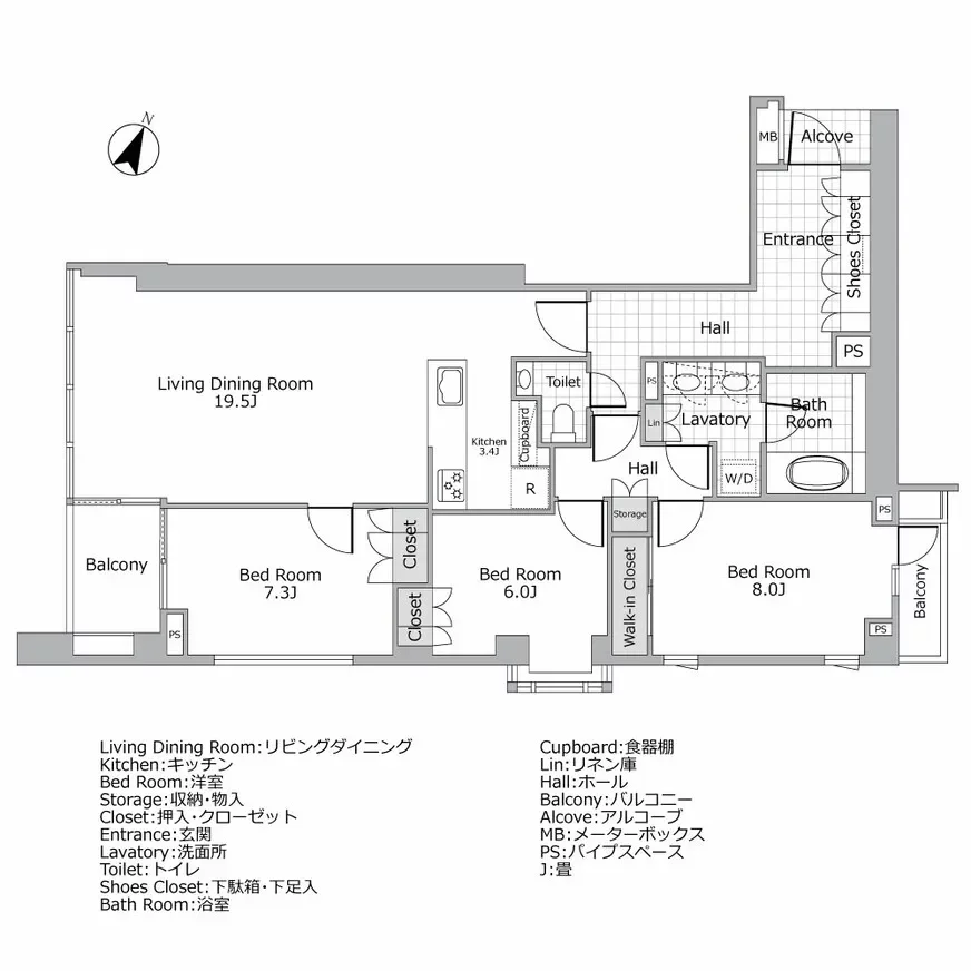 ジ・インプレスト高輪 間取り図例