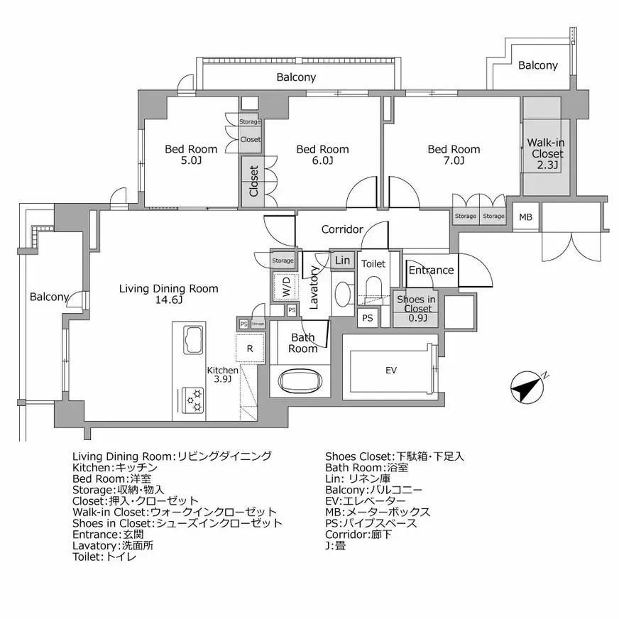 ザ・サンメゾン表参道 間取り図例