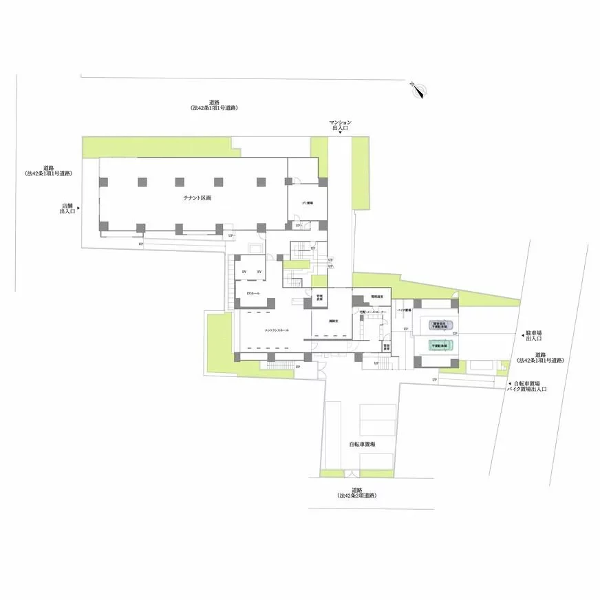 ピアース赤坂 敷地配置図