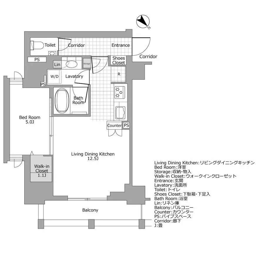 ピアース赤坂 間取り図例