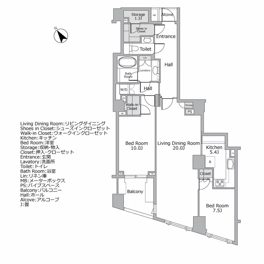 ブランズ六本木ザレジデンス間取り図例