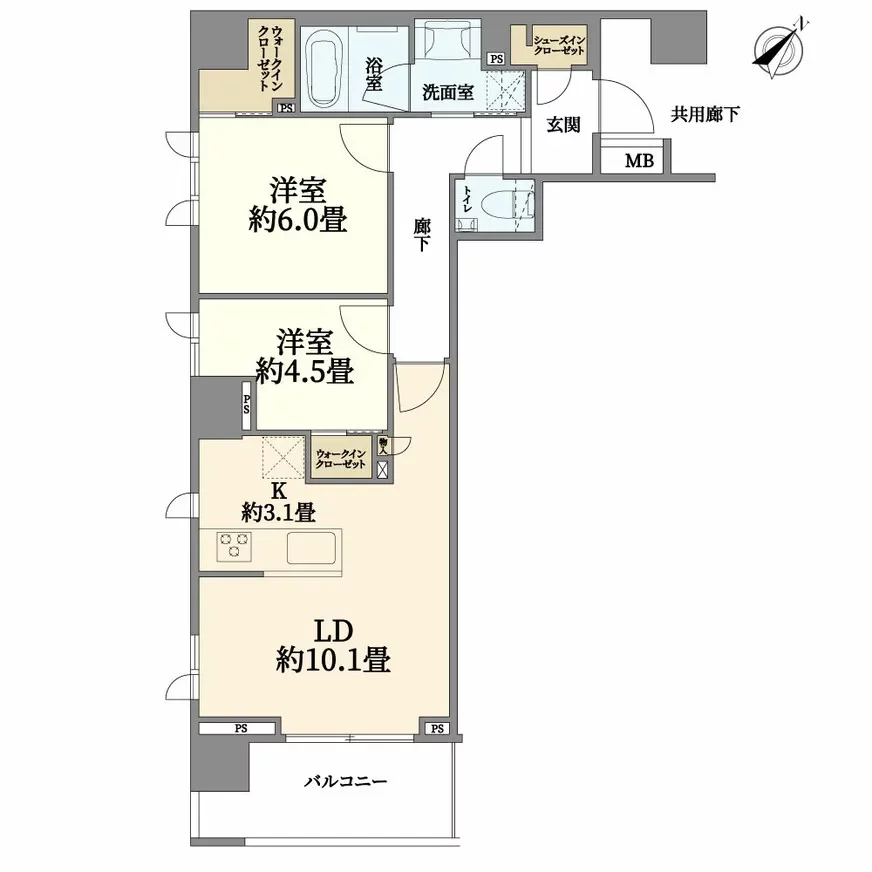 ルフォン白金台ザ・タワーレジデンス 間取り図例
