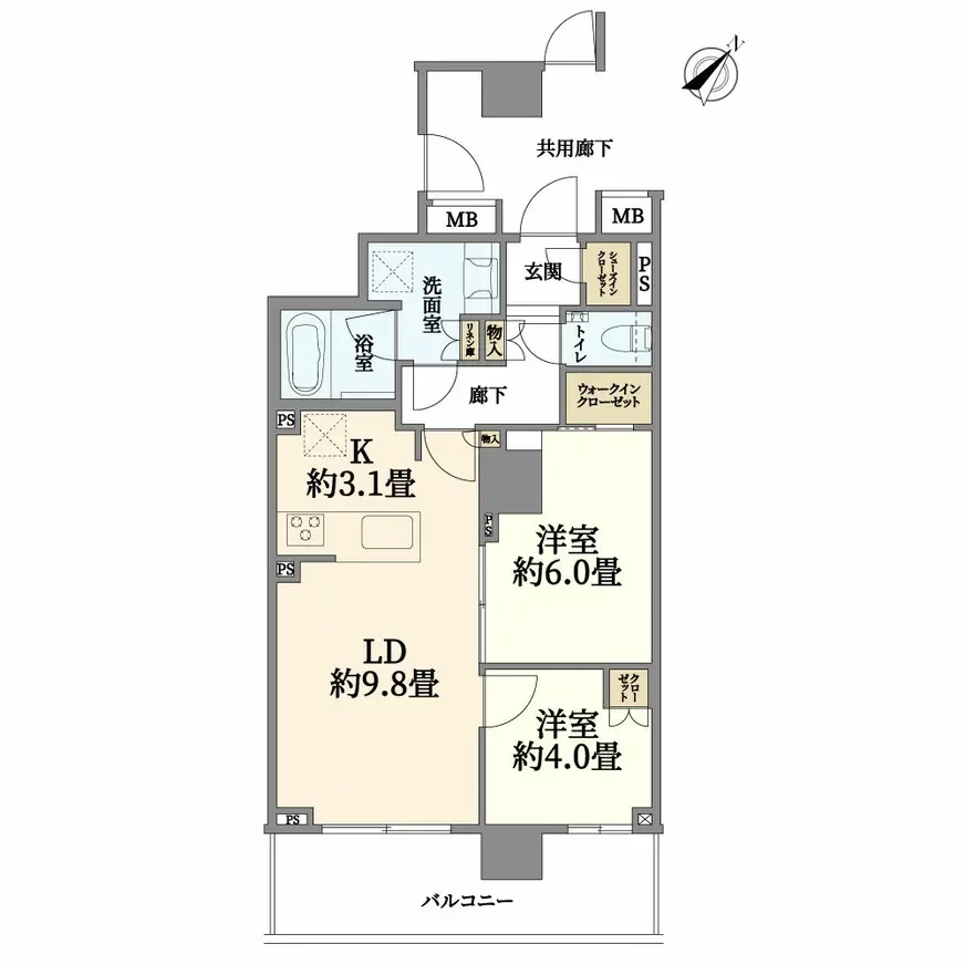 ルフォン白金台ザ・タワーレジデンス 間取り図例