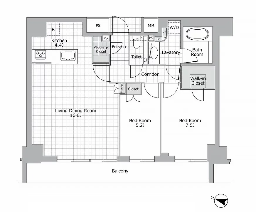 ディアナコート目黒 間取り図例